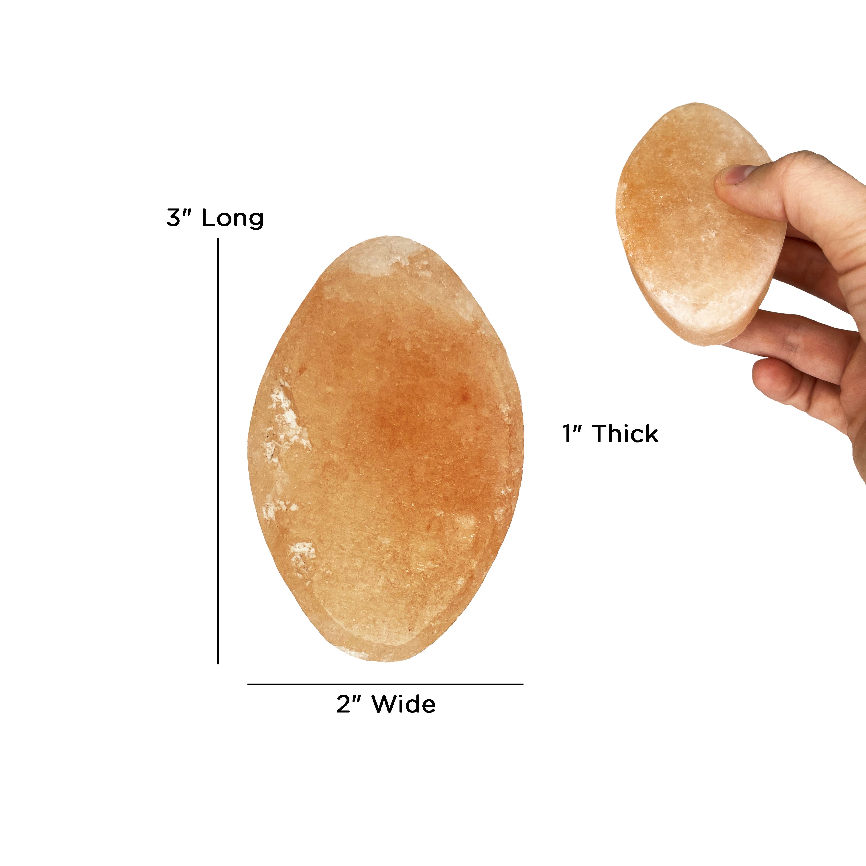 Therapeutic Himalayan Salt Oval-shaped Massage Instrument for Professional Massage Services