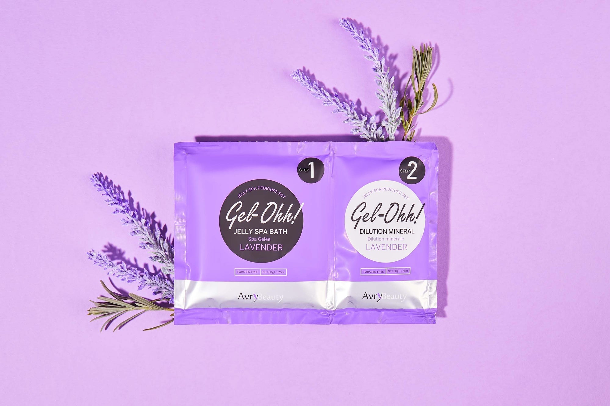 Avry Beauty Gel-Ohh! Lavender Scented Jelly Spa Pedi Bath Kit for Foot Soak