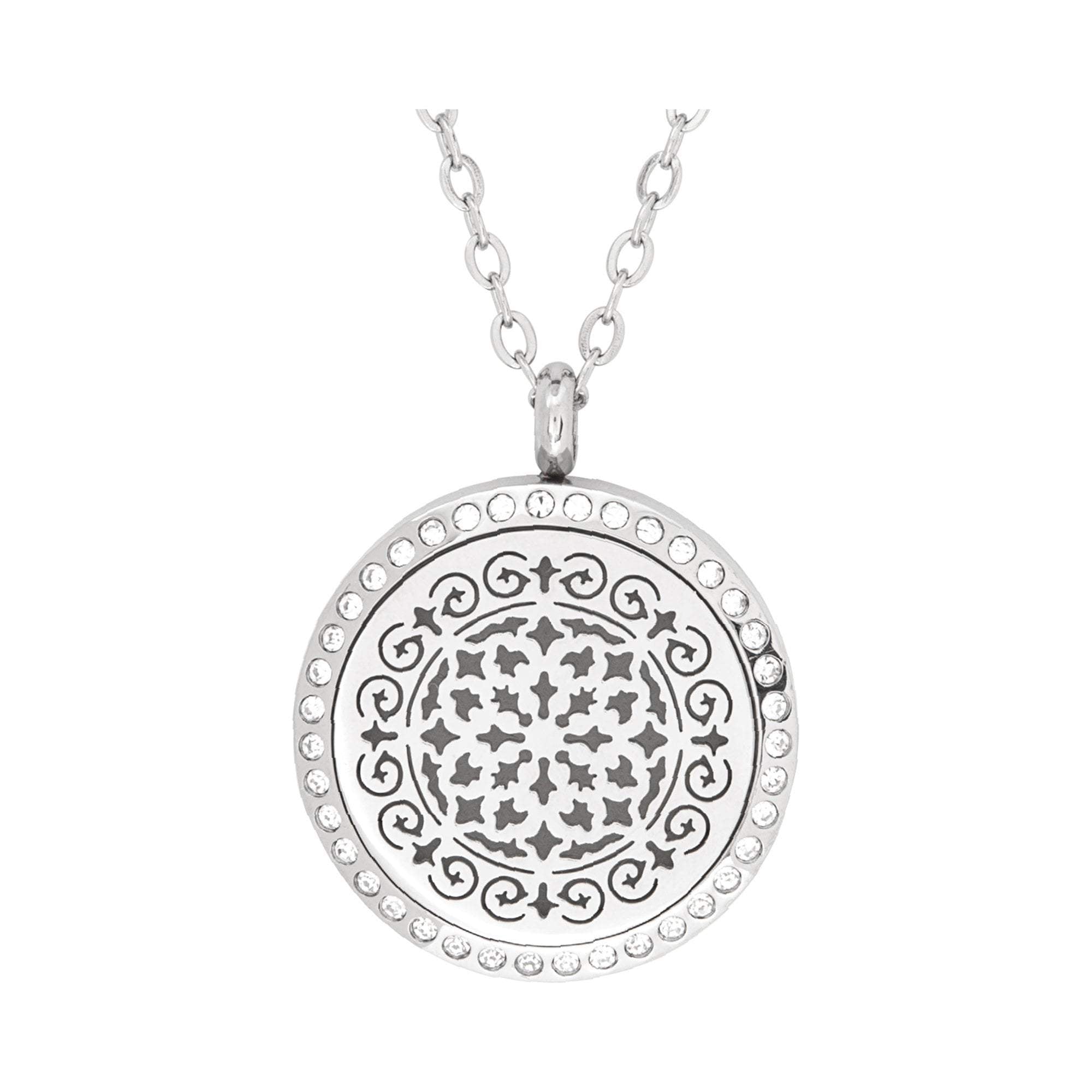 High - Quality Surgical Stainless Steel Aromatherapy Siren Crystals Pendant Necklace