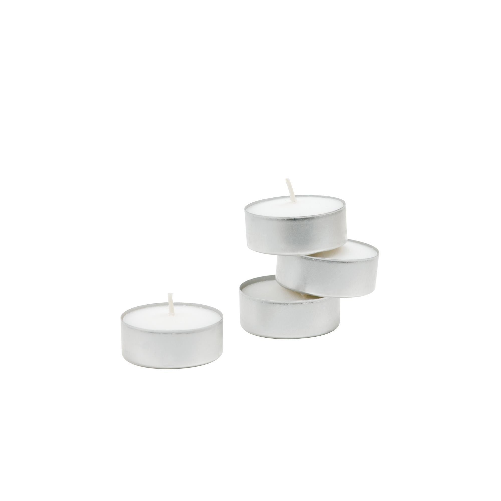 125-Piece Unscented White Tea Light Candles for Clean Burning