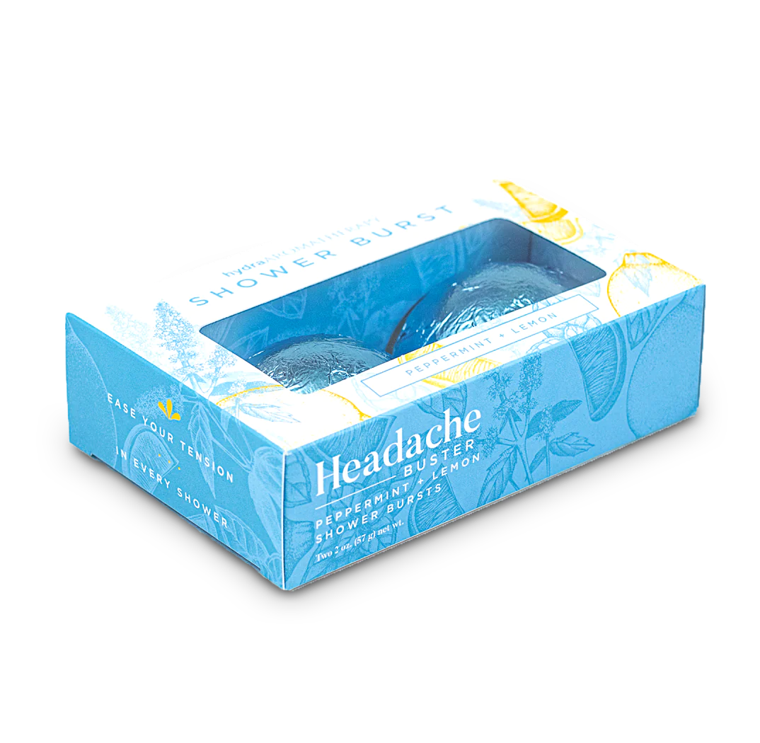 Hydrating Aromatherapy Shower Burst Duo for Relieving Headaches