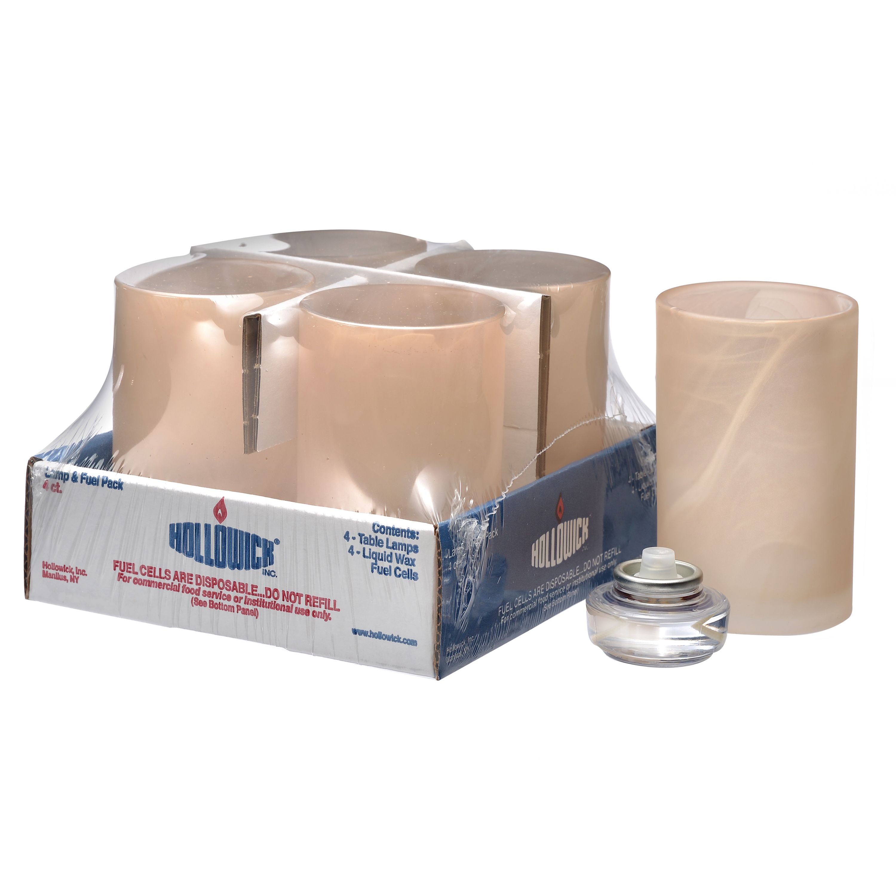 4-Pack Hollowick Wysps Mid-Sized Cylinder Glass Candle Holders