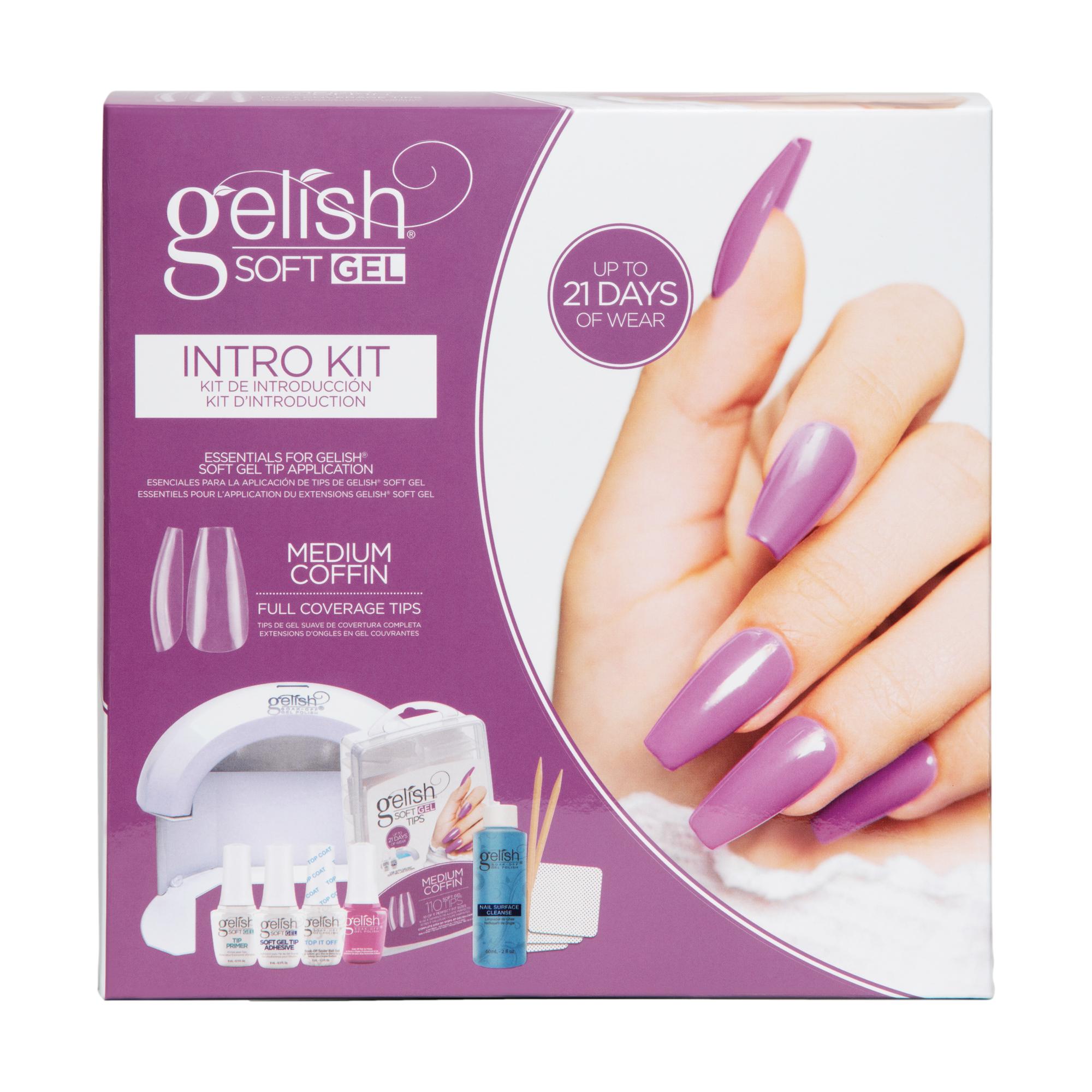 Gelish Medium Soft Gel Coffin Nails Kit for Quick & Stunning Manicures