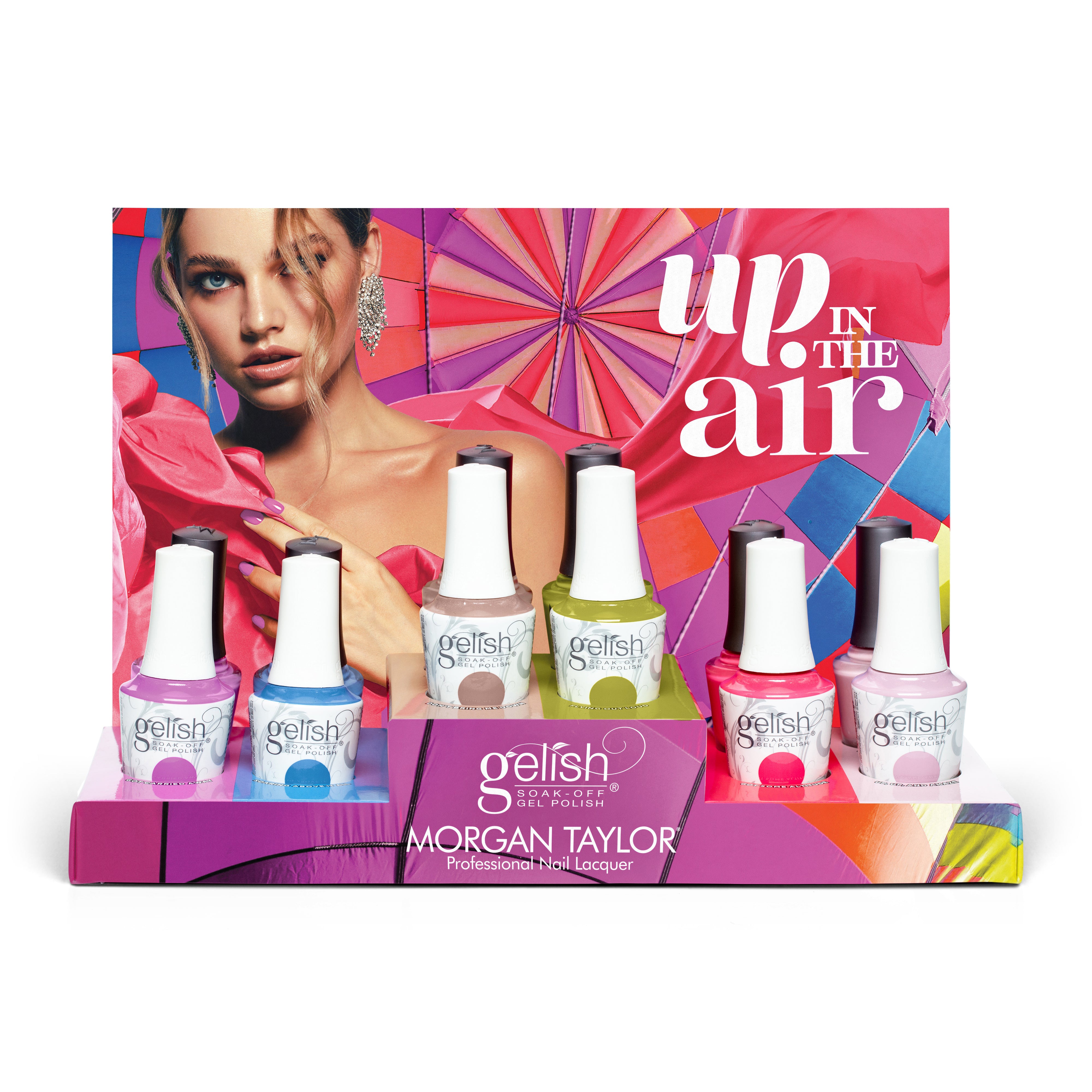 Gelish Morgan Taylor Up In The Air 12-Piece Mixed Nail Polish Collection Display