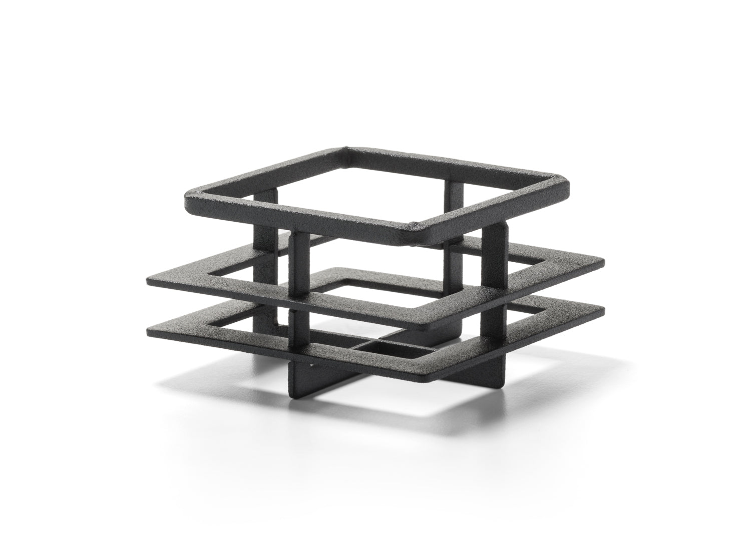 Hollowick Low-Style Craftsman Decorative Black Powder-Coated Wrought Iron Metal Frame Holder for Votives and Globes