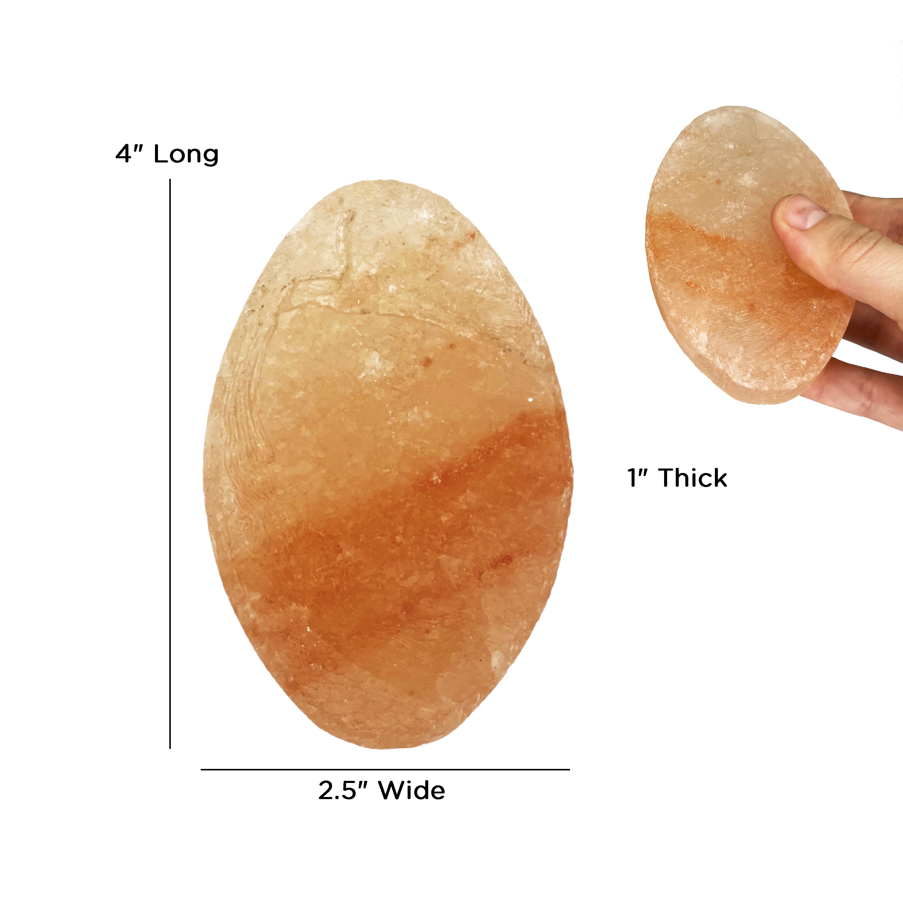 Therapeutic Himalayan Salt Oval-shaped Massage Instrument for Professional Massage Services