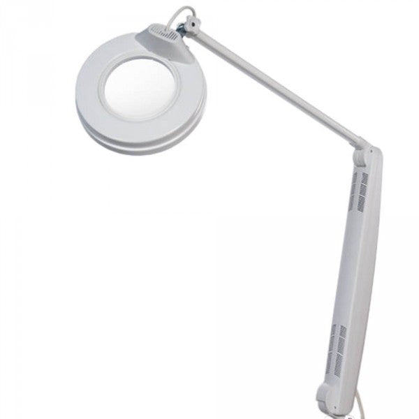 Gharieni White AluVap Facial Steamer and De Luxe NEO 3.5 Diopter LED Magnifying Lamp for Treatment Rooms