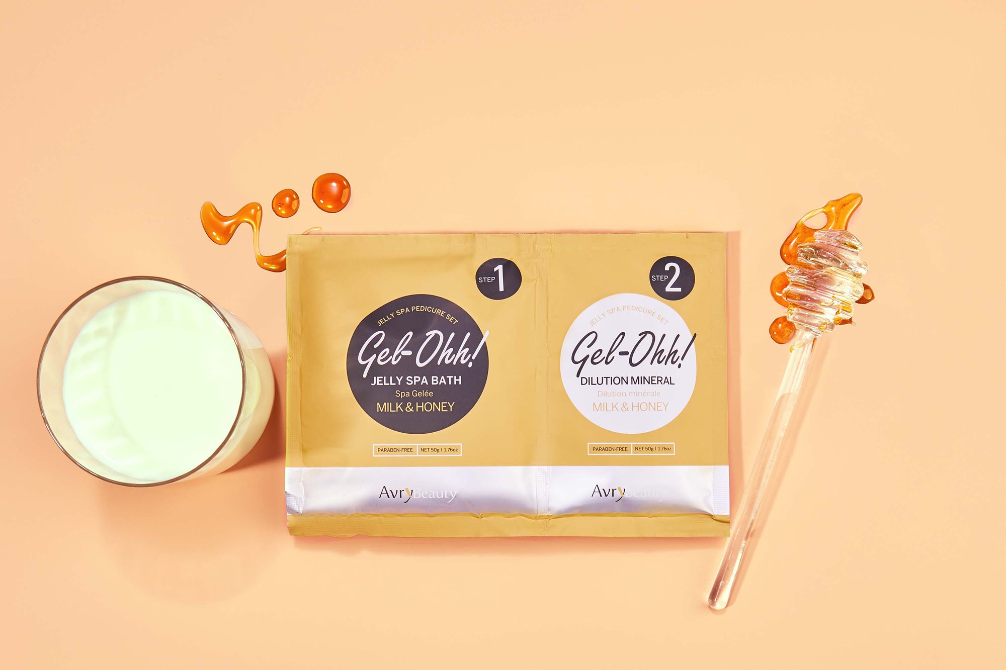 Avry Beauty Milk & Honey Gel-Ohh! Jelly Spa Pedi Bath for Relaxing Feet