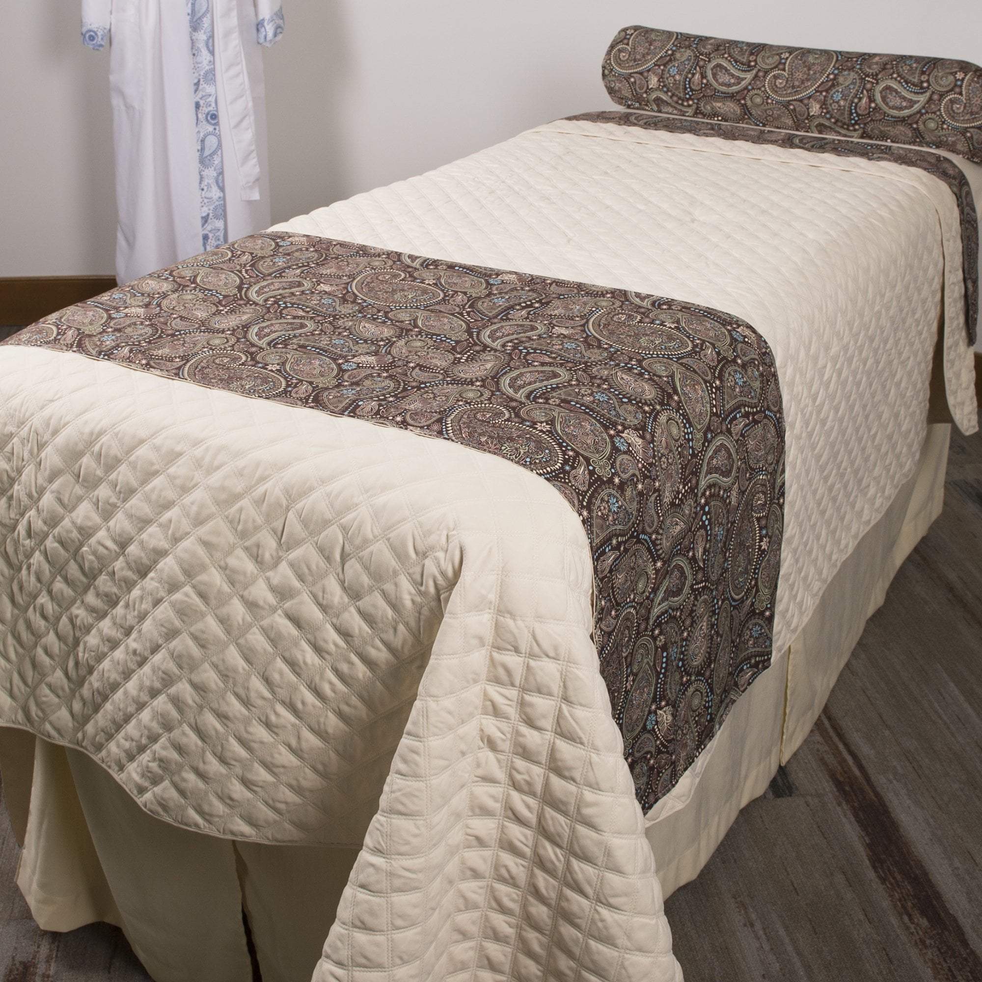 Elegant Paisley Sposh Massage Table Saddle from the Paisley Collection
