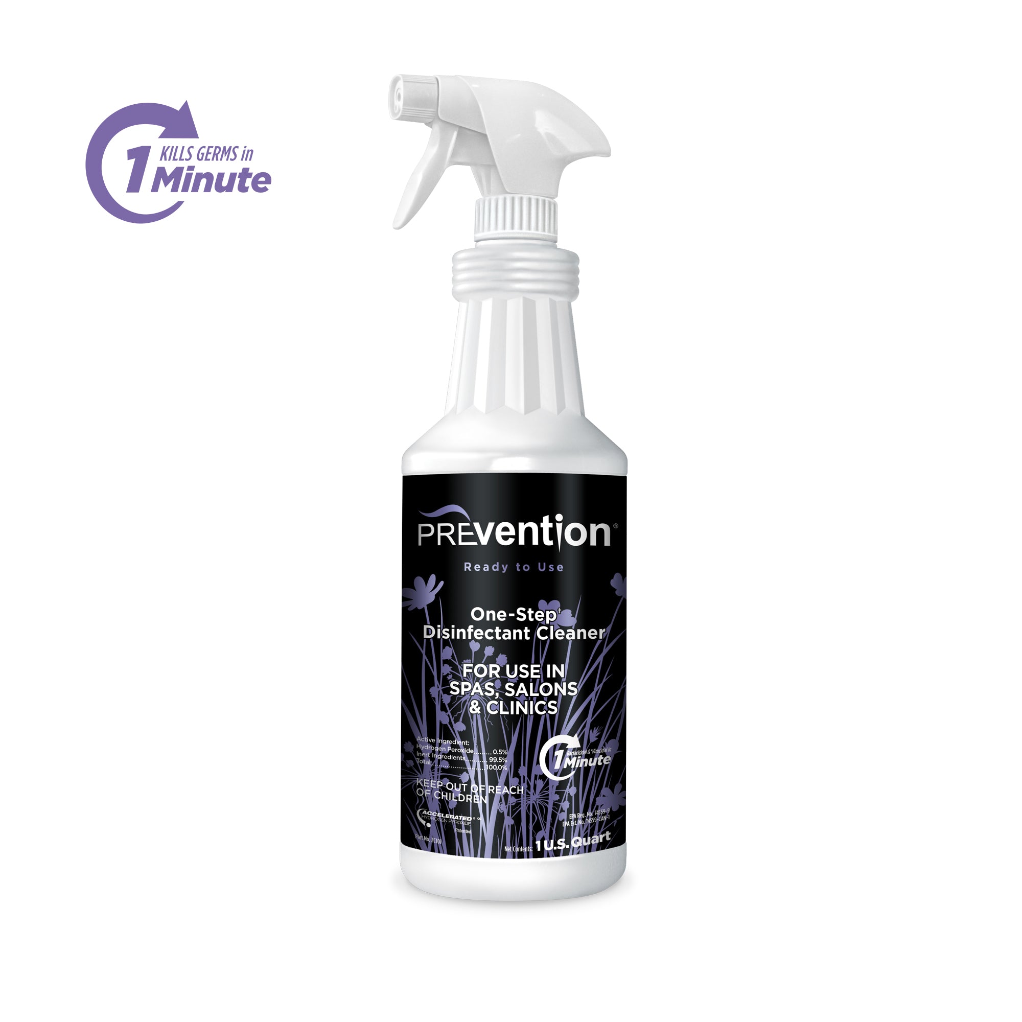 Prevention Instant-Use One-Step Hospital-Grade Disinfectant Cleaner