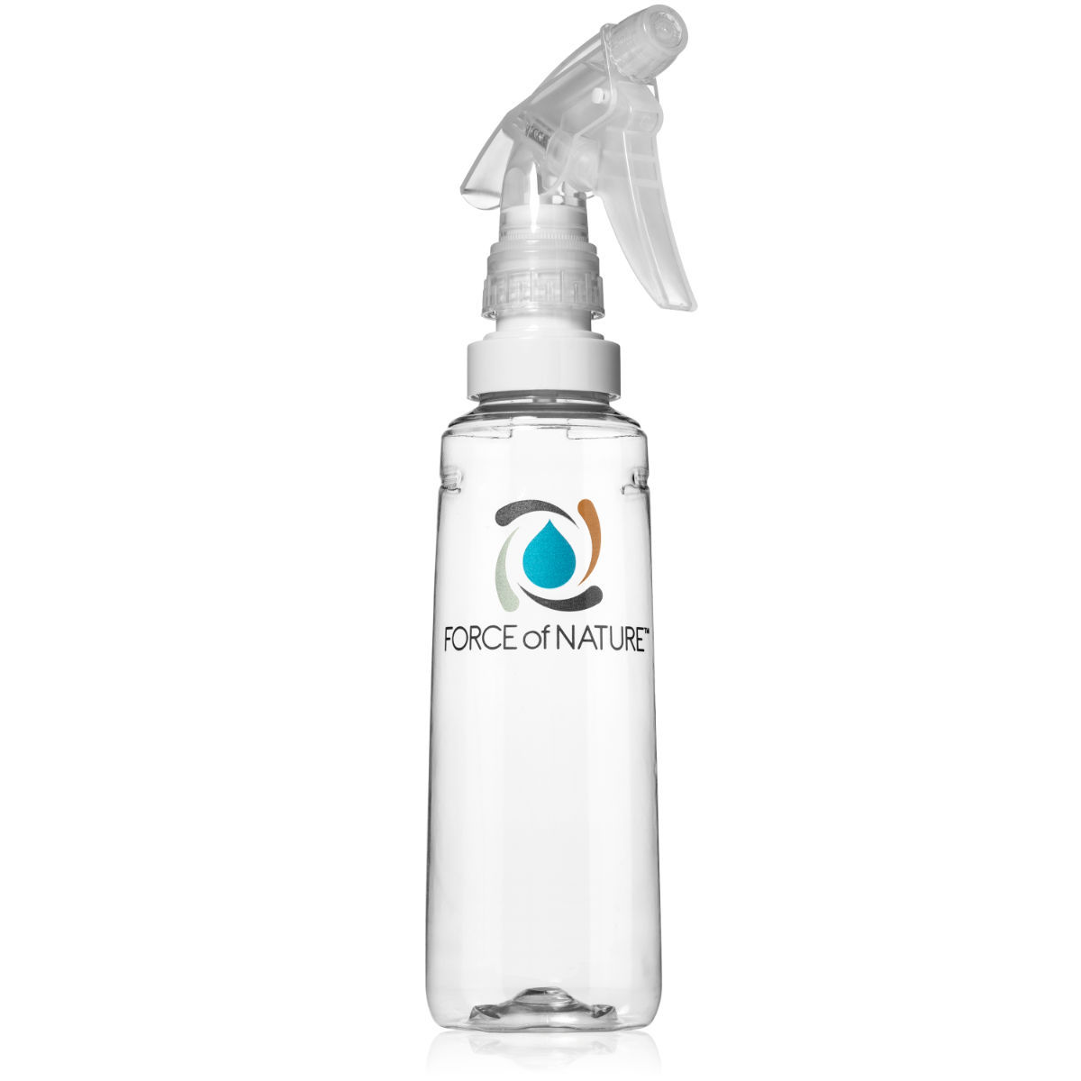 Reusable Force of Nature Empty Cleaning Spray Bottle with Adjustable Nozzle
