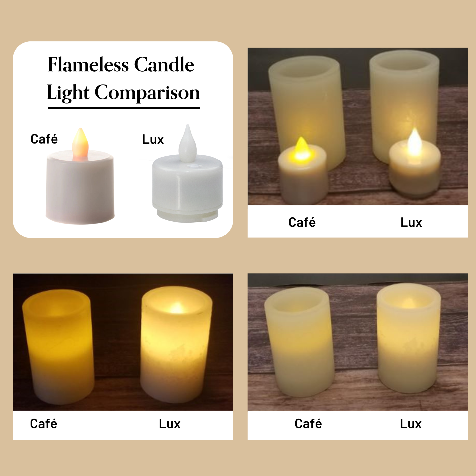 Starter Set of Flameless Natural Luxury Series Candles