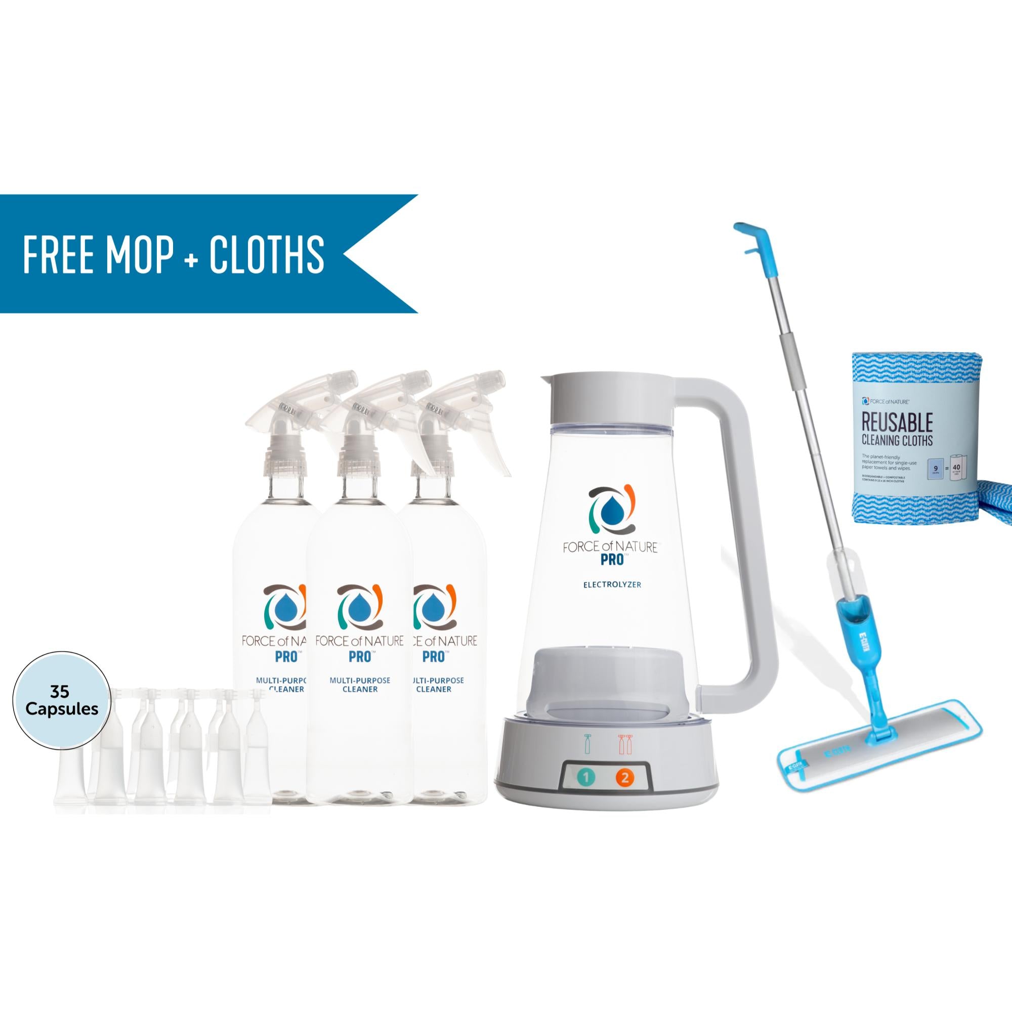 Force of Nature Pro Starter Cleaning Bundle for Spa and Salon