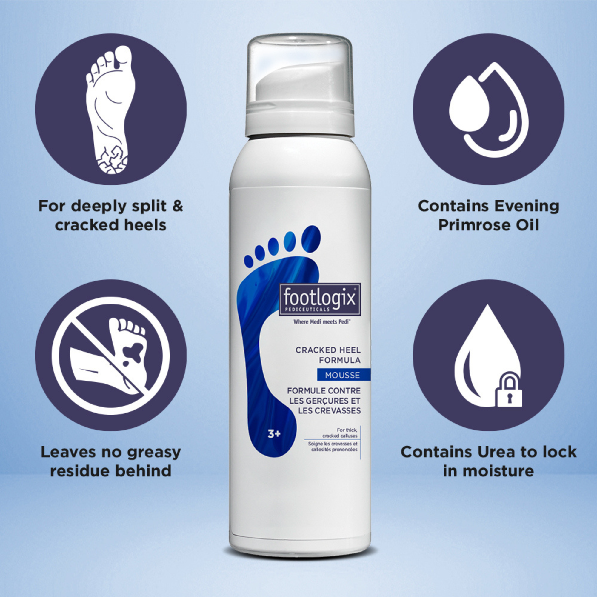 Footlogix 4.2oz Mousse for Deeply Cracked Heels