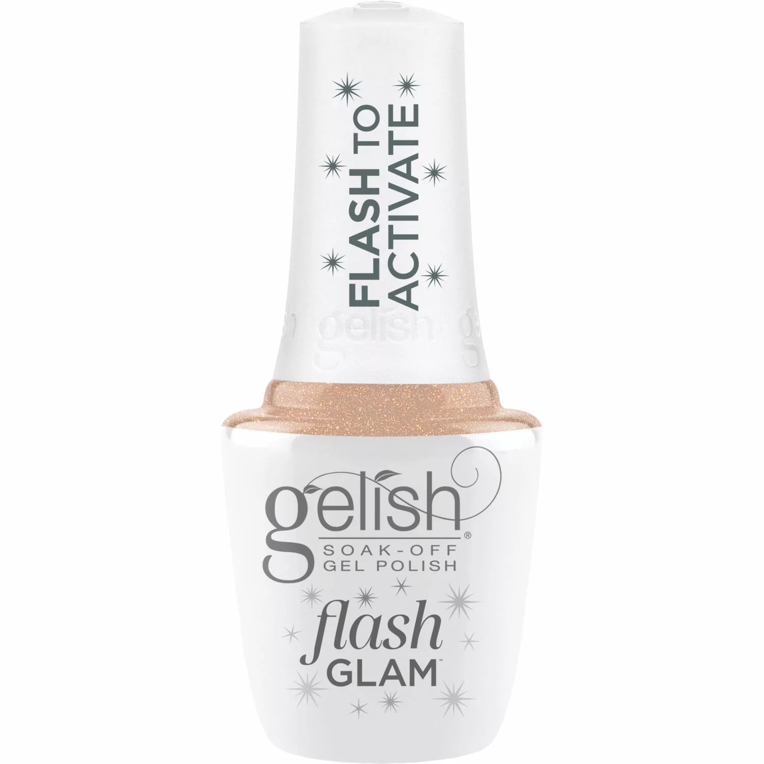 Gelish Flash Glam Gel Polish - Light Peach Glitter, 0.5 fl oz