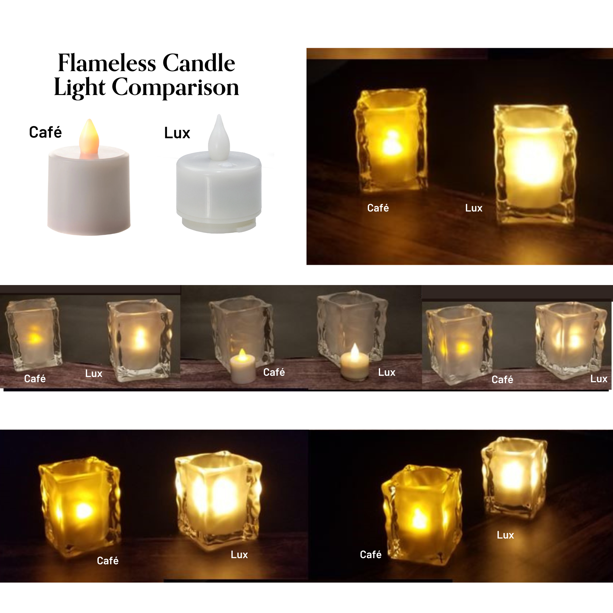 Starter Set of Flameless Natural Luxury Series Candles